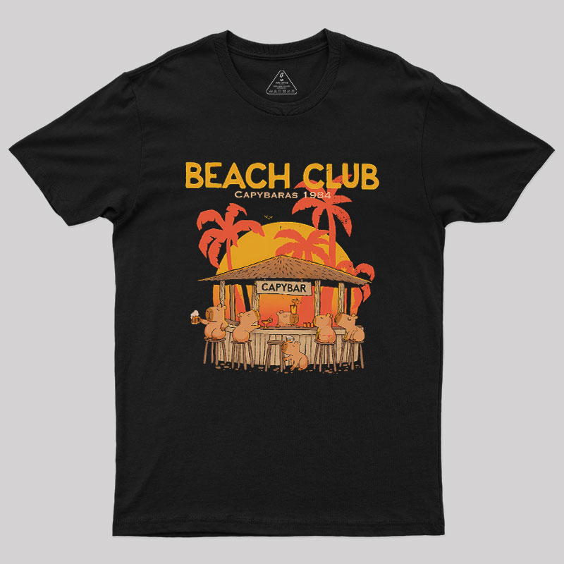 Capybara Beach Club Geek T-Shirt