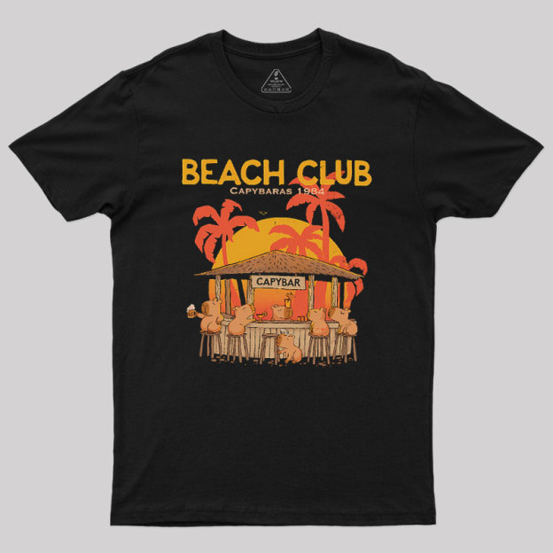 Capybara Beach Club Geek T-Shirt