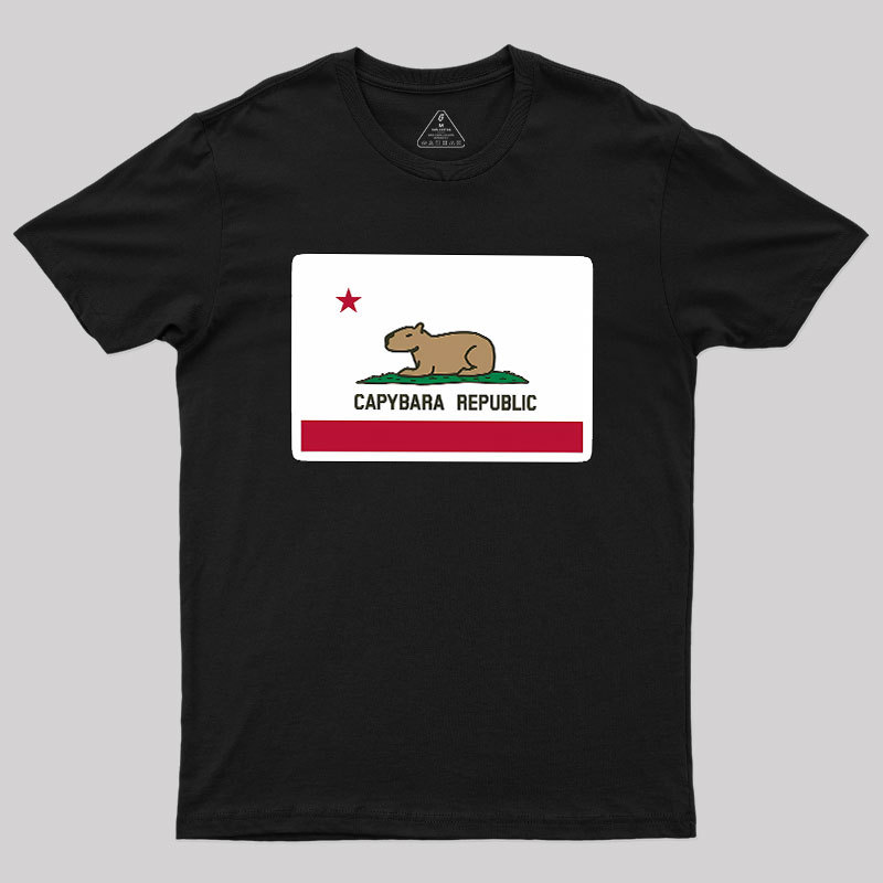 Capybara Flag Geek T-Shirt