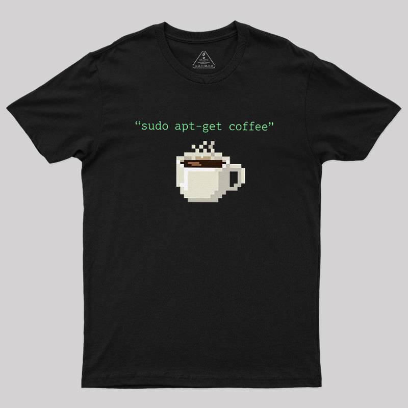 Sudo Apt-get Coffee Geek T-Shirt