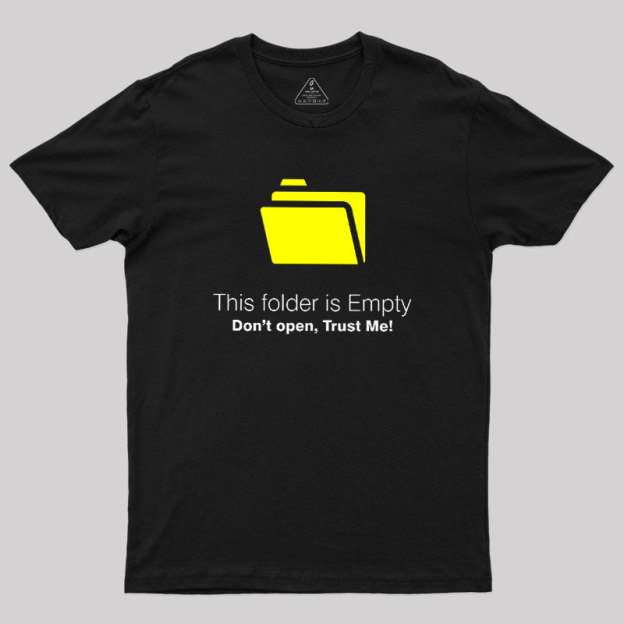 Empty Folder Meme Geek T-Shirt