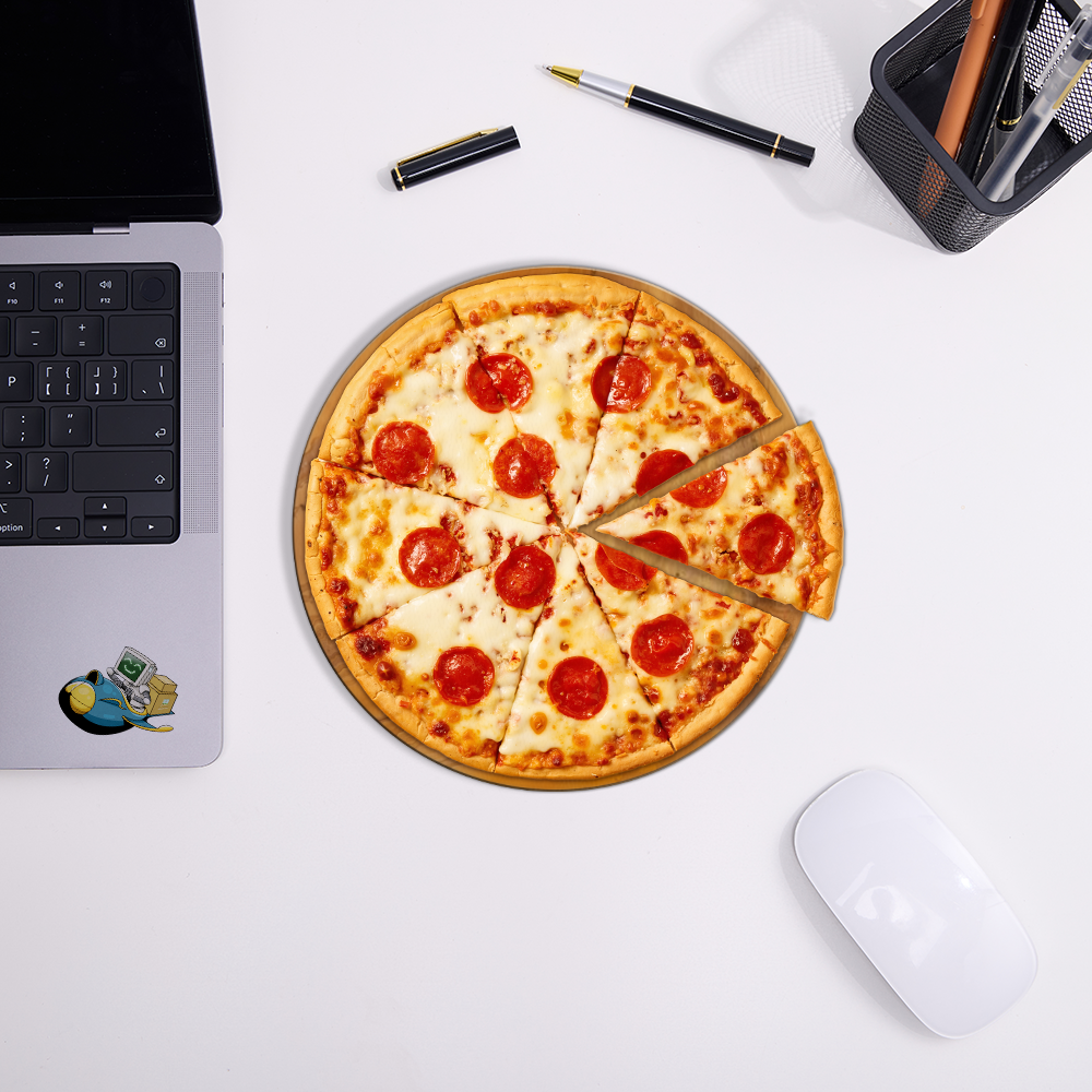 Pizza Funny Geek Novelty Mouse Pad