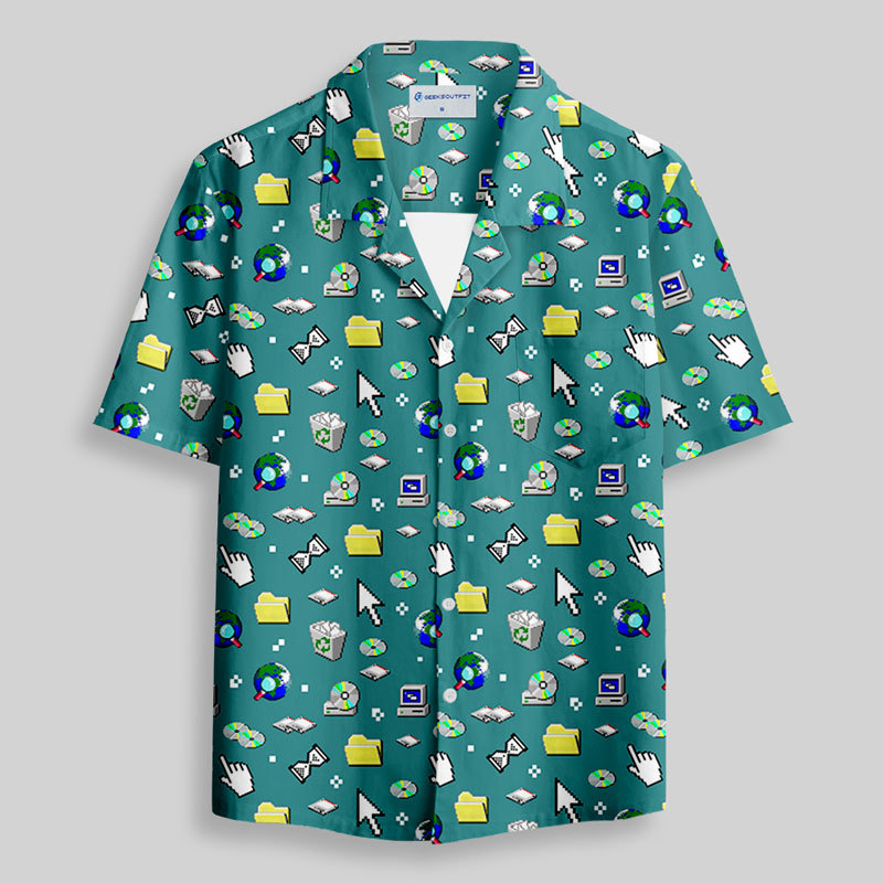 Retro Bytes Button Up Pocket Shirt
