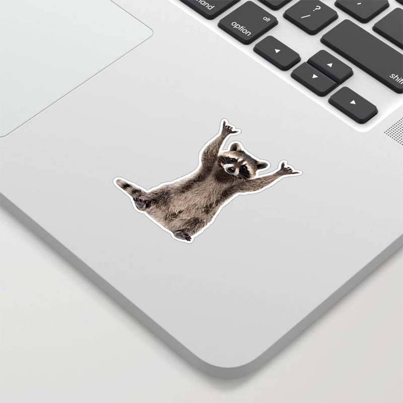 Raccoon Funny Geek Sticker