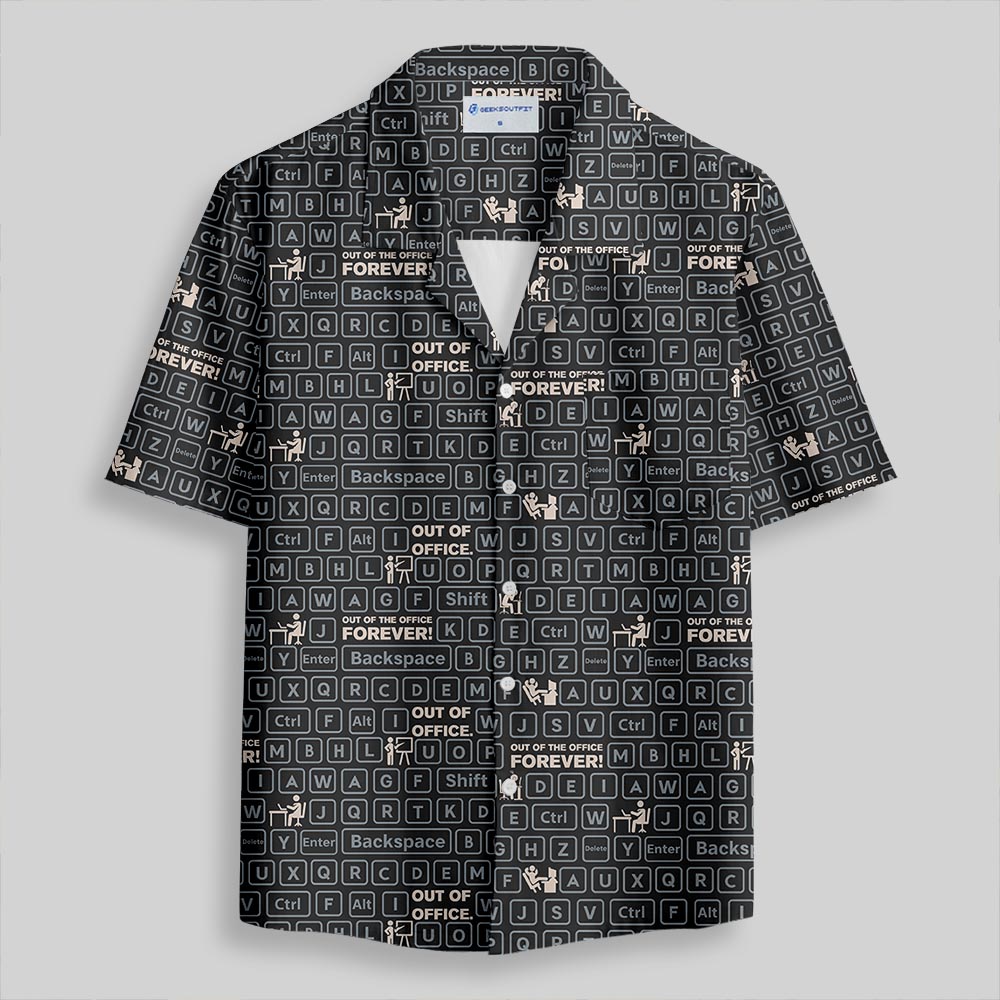 Out of Office Black Button Up Pocket Shirt