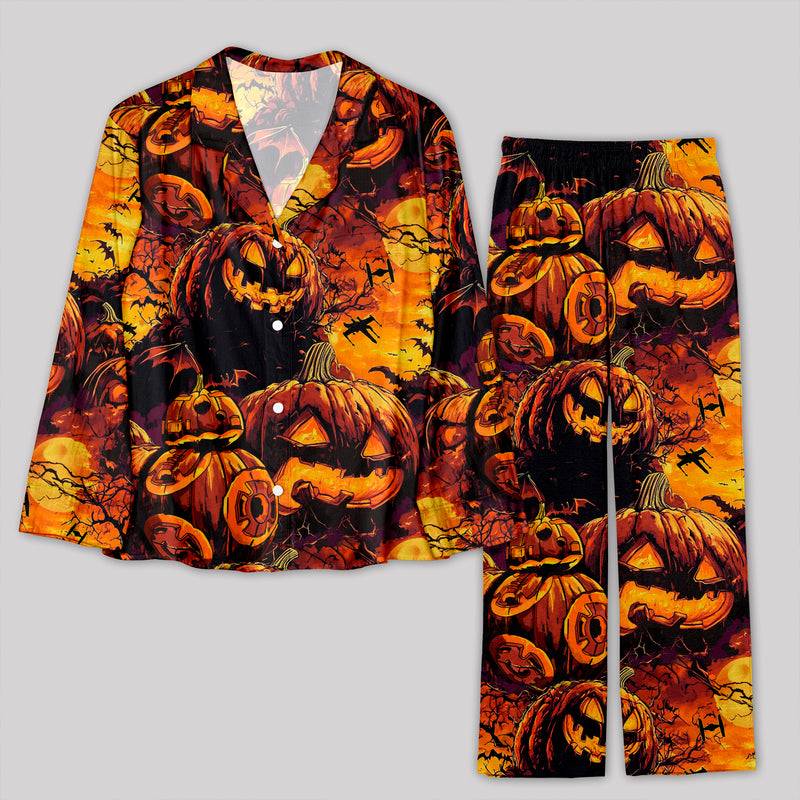 Halloween Pumpkin Lantern Pajama Sets