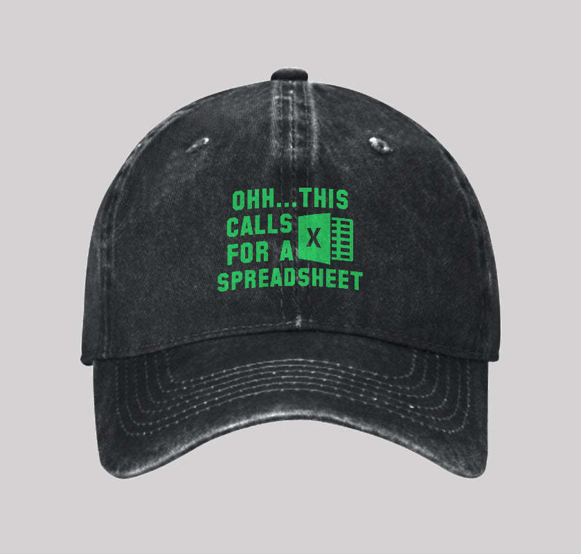 Ohh...This Calls for a Spreadsheet Geek Washed Vintage Baseball Cap