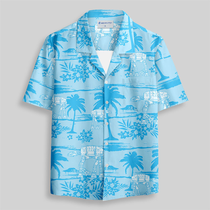 Tropical Walker Button Up Pocket Shirt