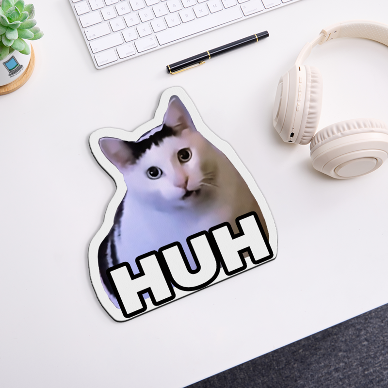 Huh Cat Meme Novelty Mouse Pad