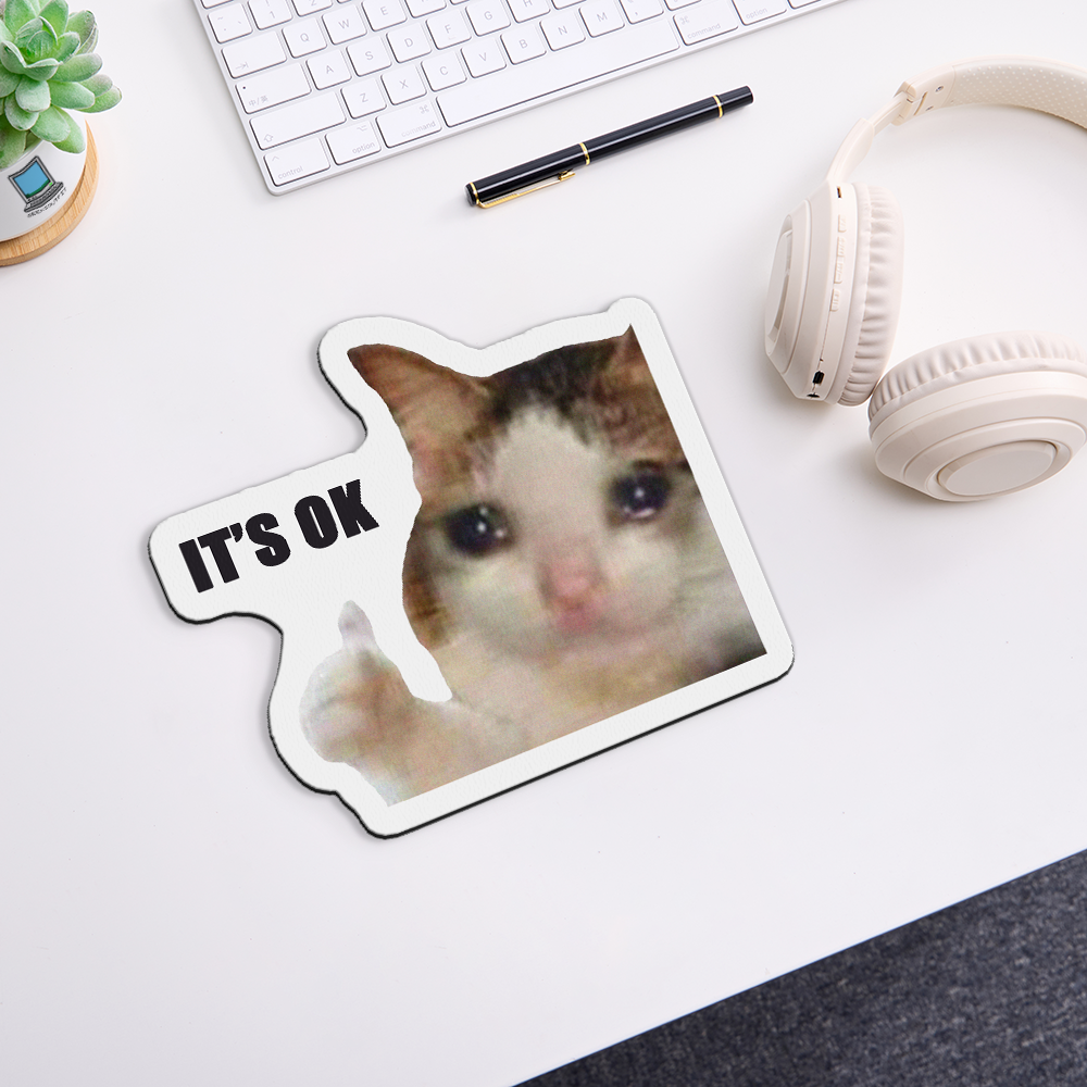 Funny Crying Cat Novelty Mouse Pad
