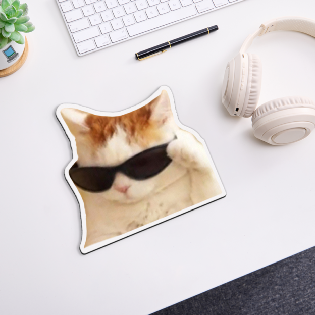 Cool Cat Meme Novelty Mouse Pad