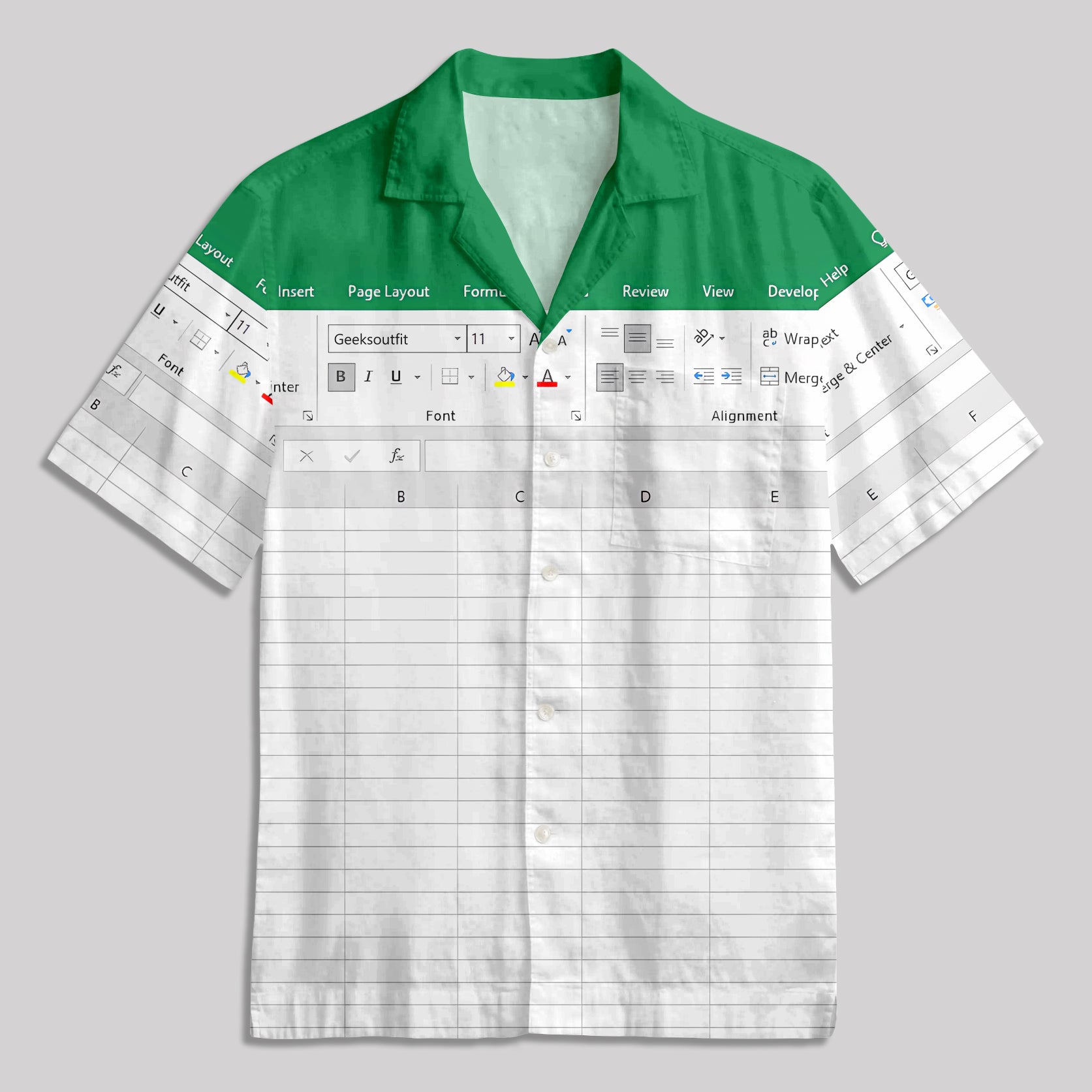 Excel Funny Work Shirt Button Up Pocket Shirt