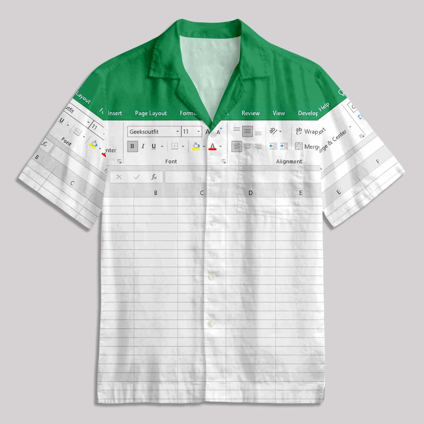 Excel Funny Work Shirt Button Up Pocket Shirt