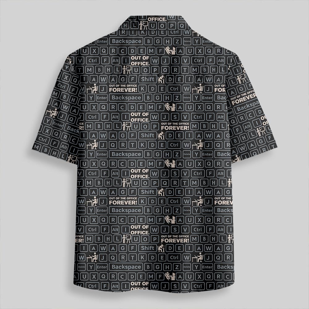 Out of Office Black Button Up Pocket Shirt