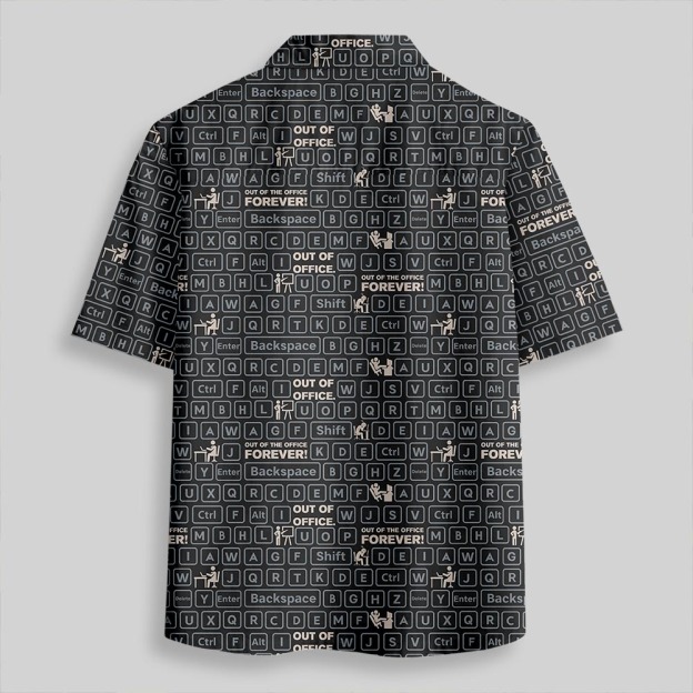 Out of Office Black Button Up Pocket Shirt