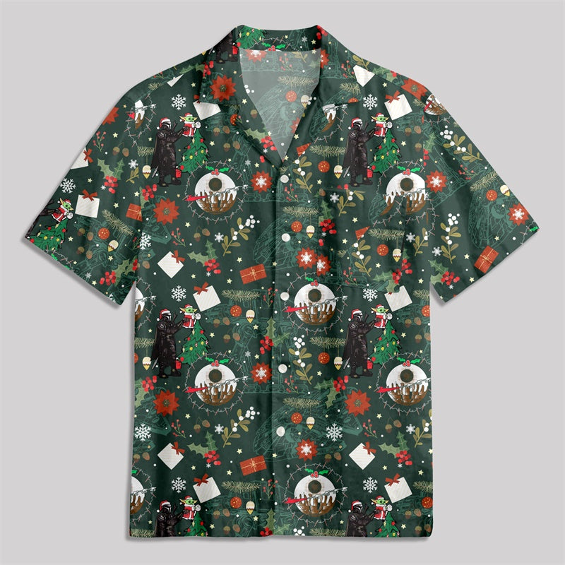 Christmas Scifi Wars Master Button Up Pocket Shirt