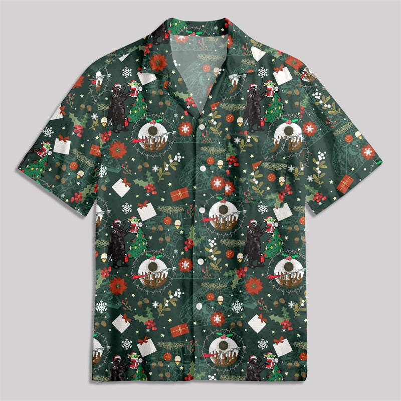 Christmas Scifi Wars Master Button Up Pocket Shirt