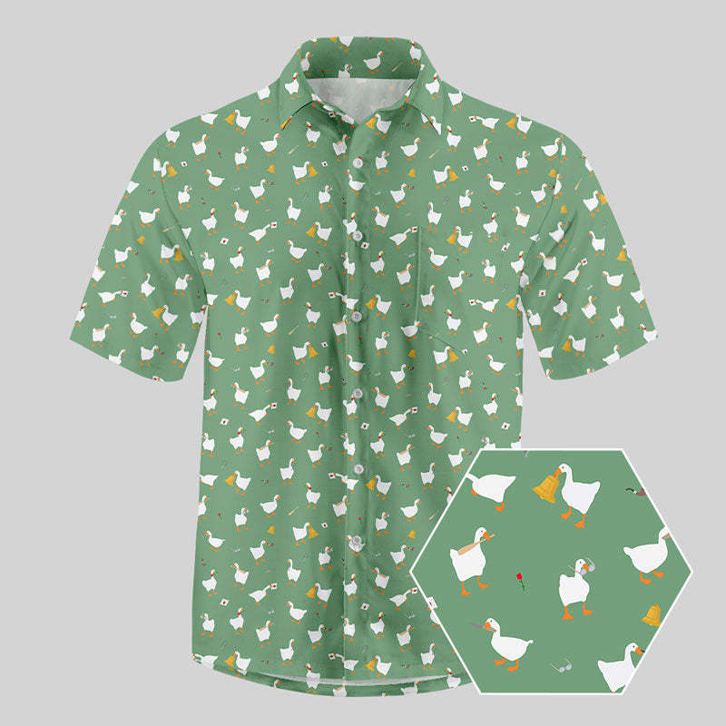 Goose Game Button Up Pocket Shirt