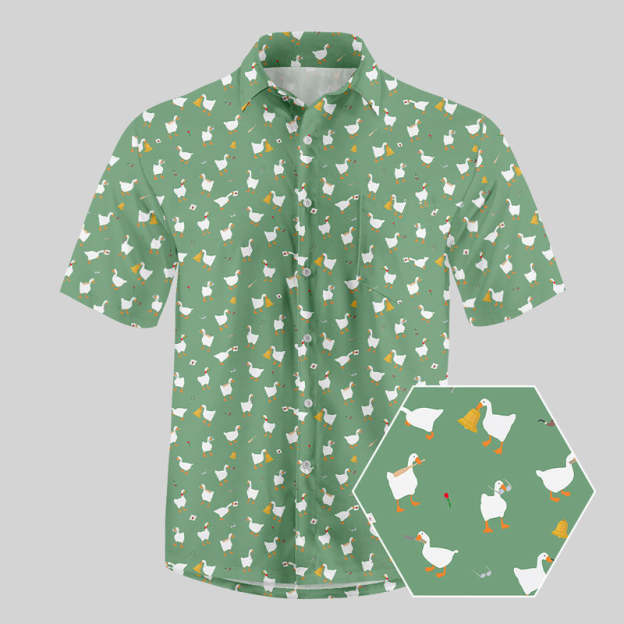 Goose Game Button Up Pocket Shirt