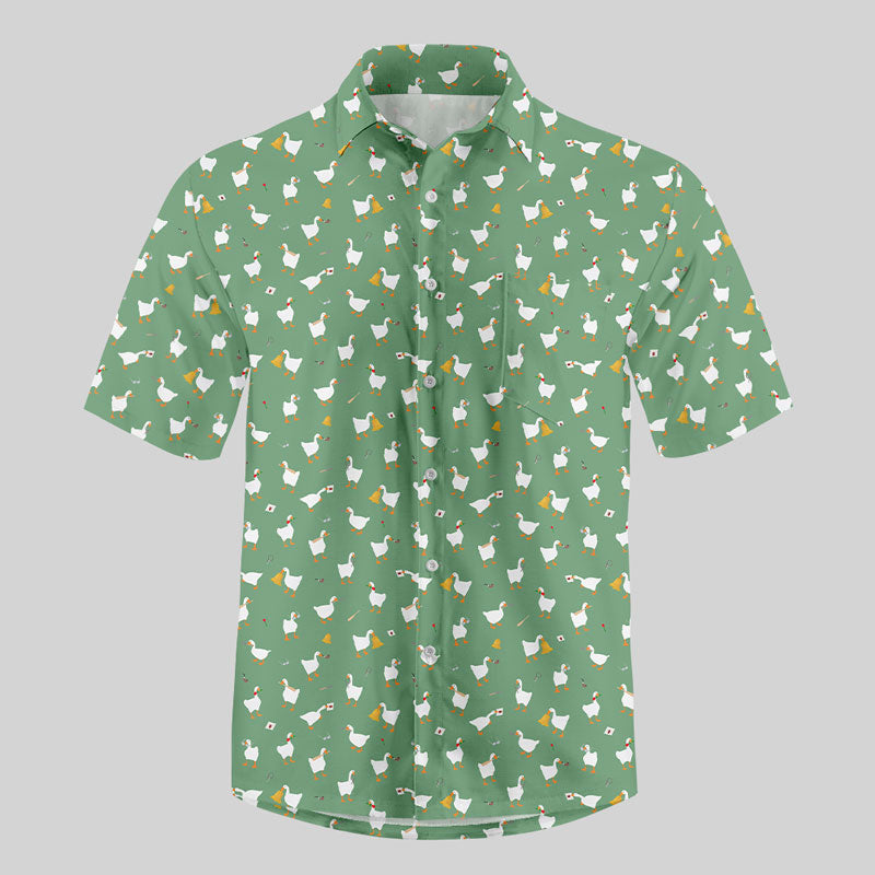 Goose Game Button Up Pocket Shirt
