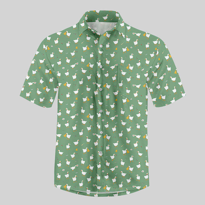 Goose Game Button Up Pocket Shirt