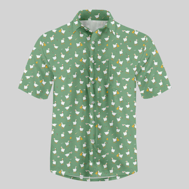 Goose Game Button Up Pocket Shirt