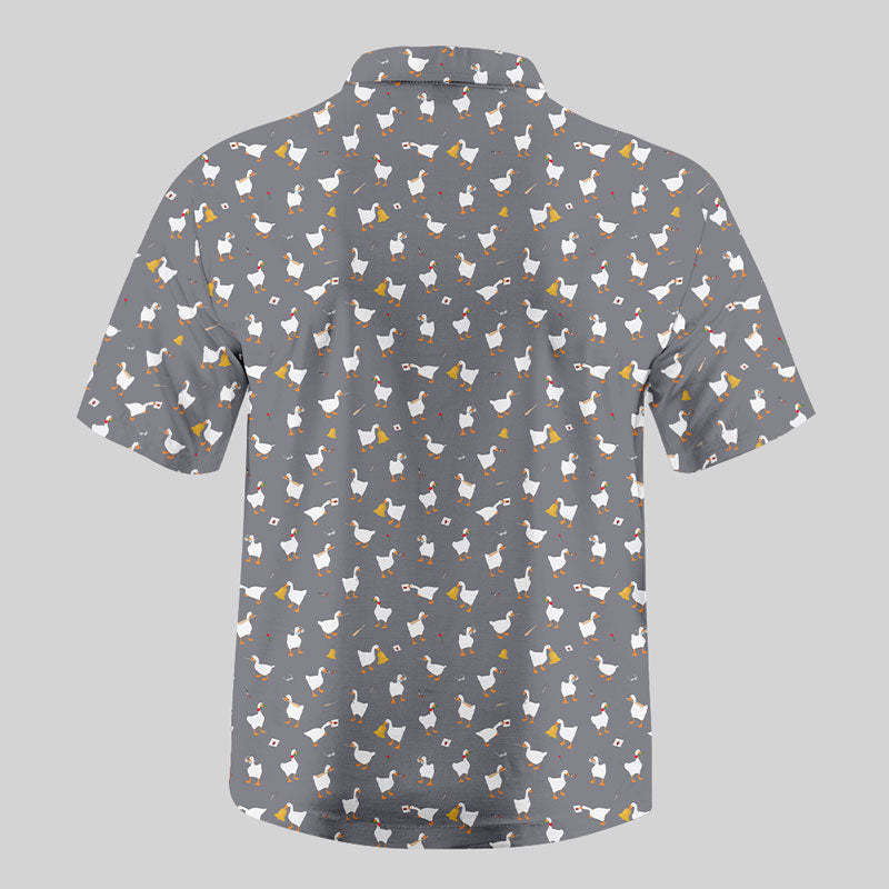 Goose Game Button Up Pocket Shirt