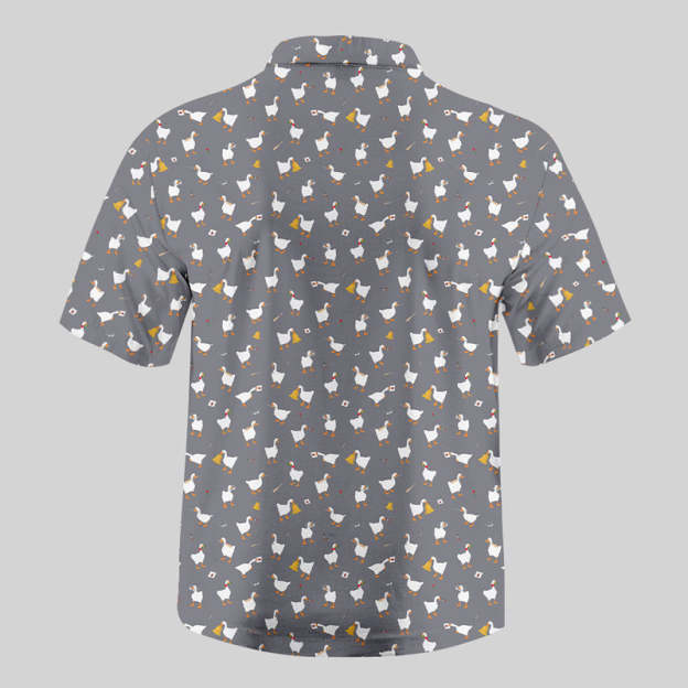 Goose Game Button Up Pocket Shirt