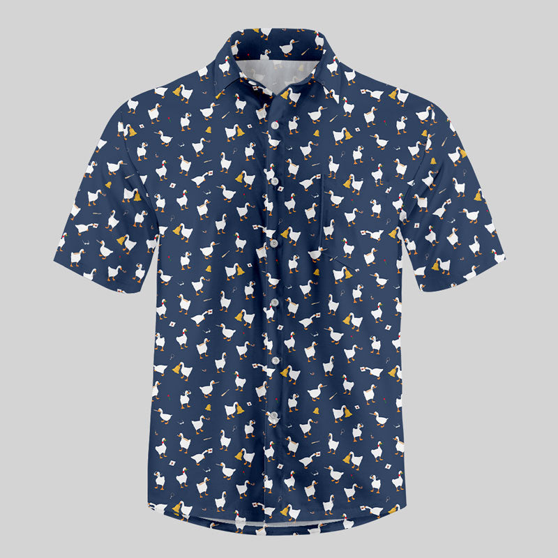 Goose Game Button Up Pocket Shirt