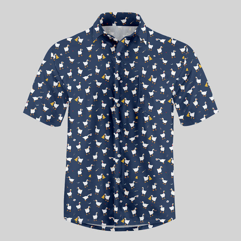 Goose Game Button Up Pocket Shirt