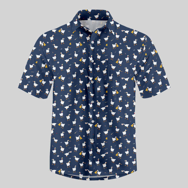 Goose Game Button Up Pocket Shirt