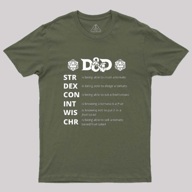 Dungeons And Dragons Gift Geek T-Shirt