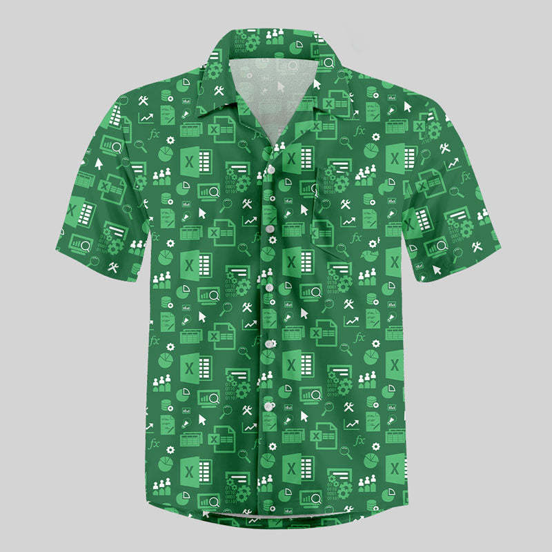 Spreadsheet Chic Button Up Pocket Shirt