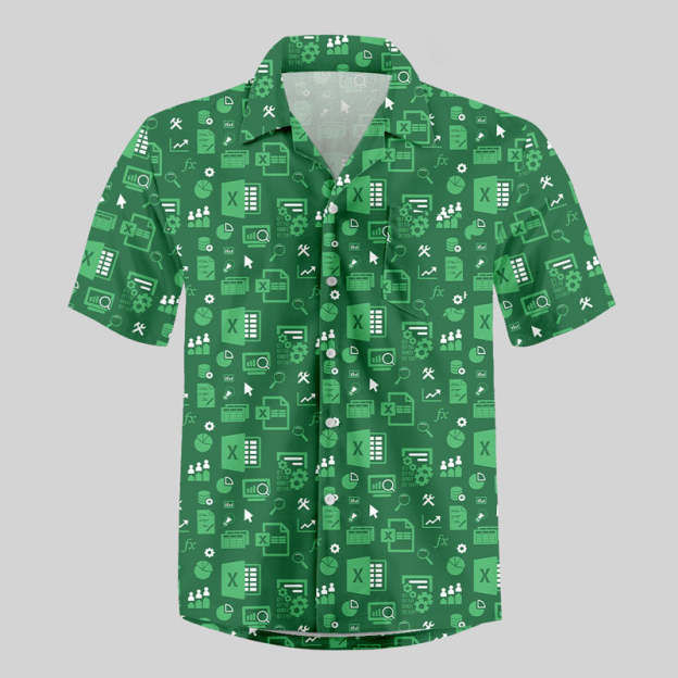 Spreadsheet Chic Button Up Pocket Shirt