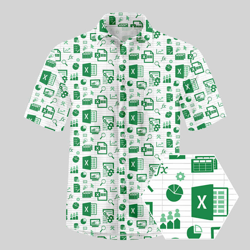 Spreadsheet Chic Button Up Pocket Shirt