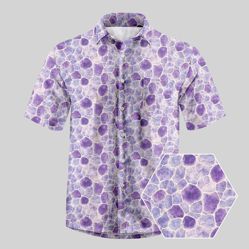 Cell Biology Purple Button Up Pocket Shirt