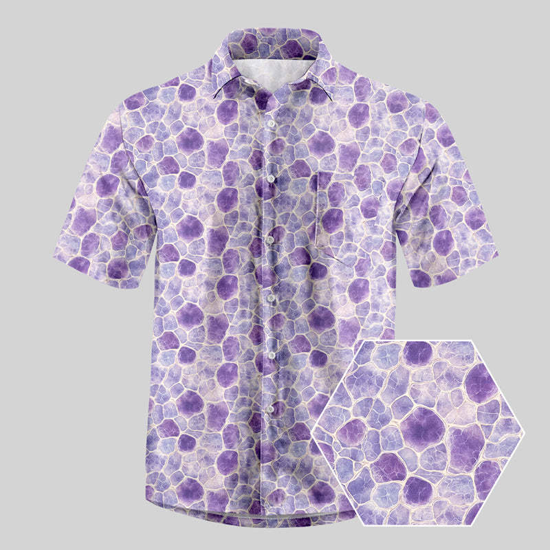 Cell Biology Purple Button Up Pocket Shirt