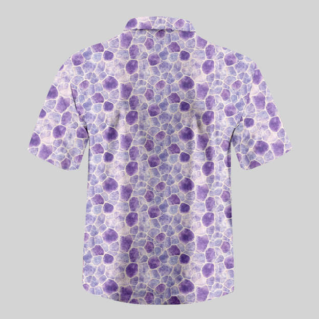 Cell Biology Purple Button Up Pocket Shirt