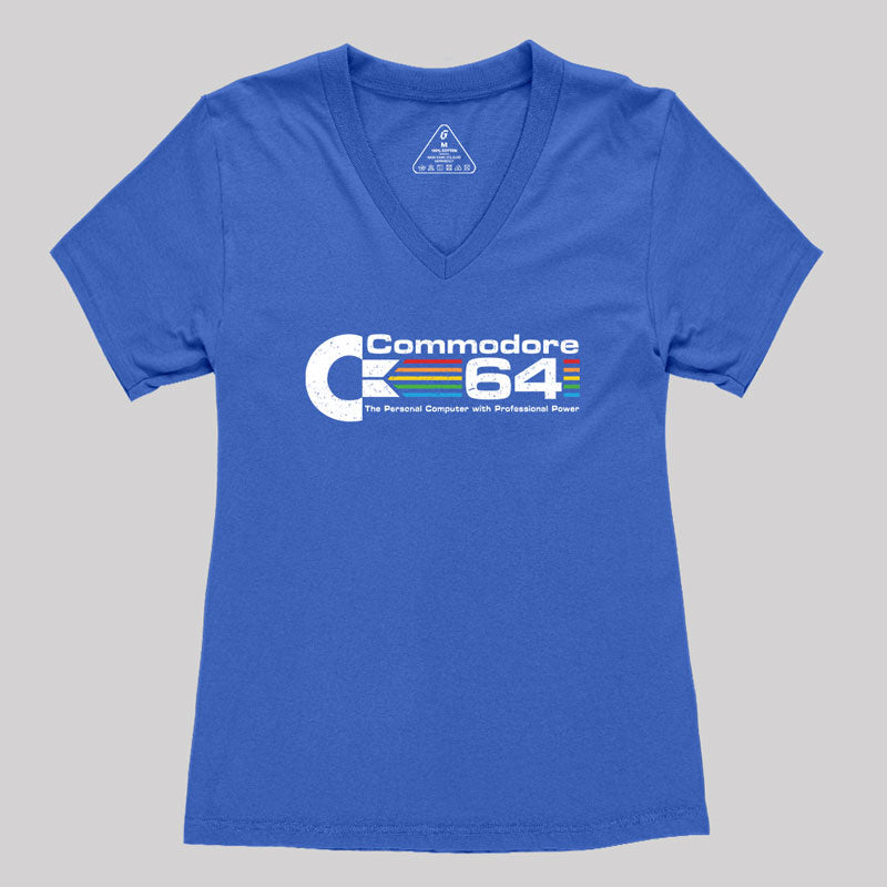Commodore 64 Nerd Women's V-Neck T-shirt