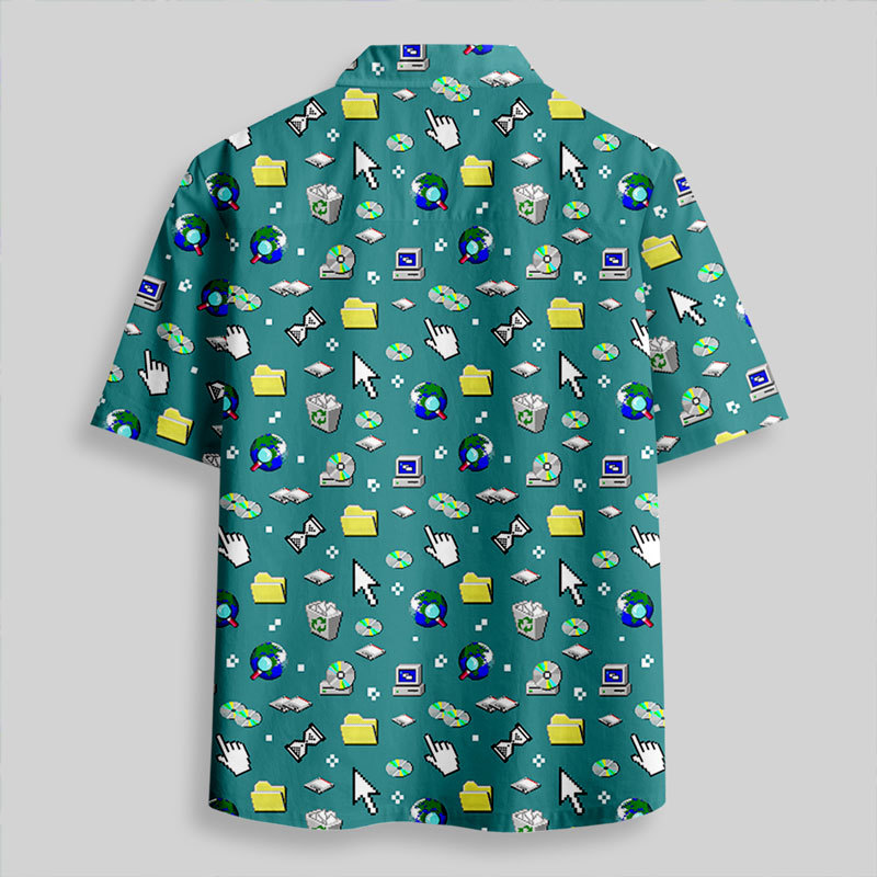 Retro Bytes Button Up Pocket Shirt