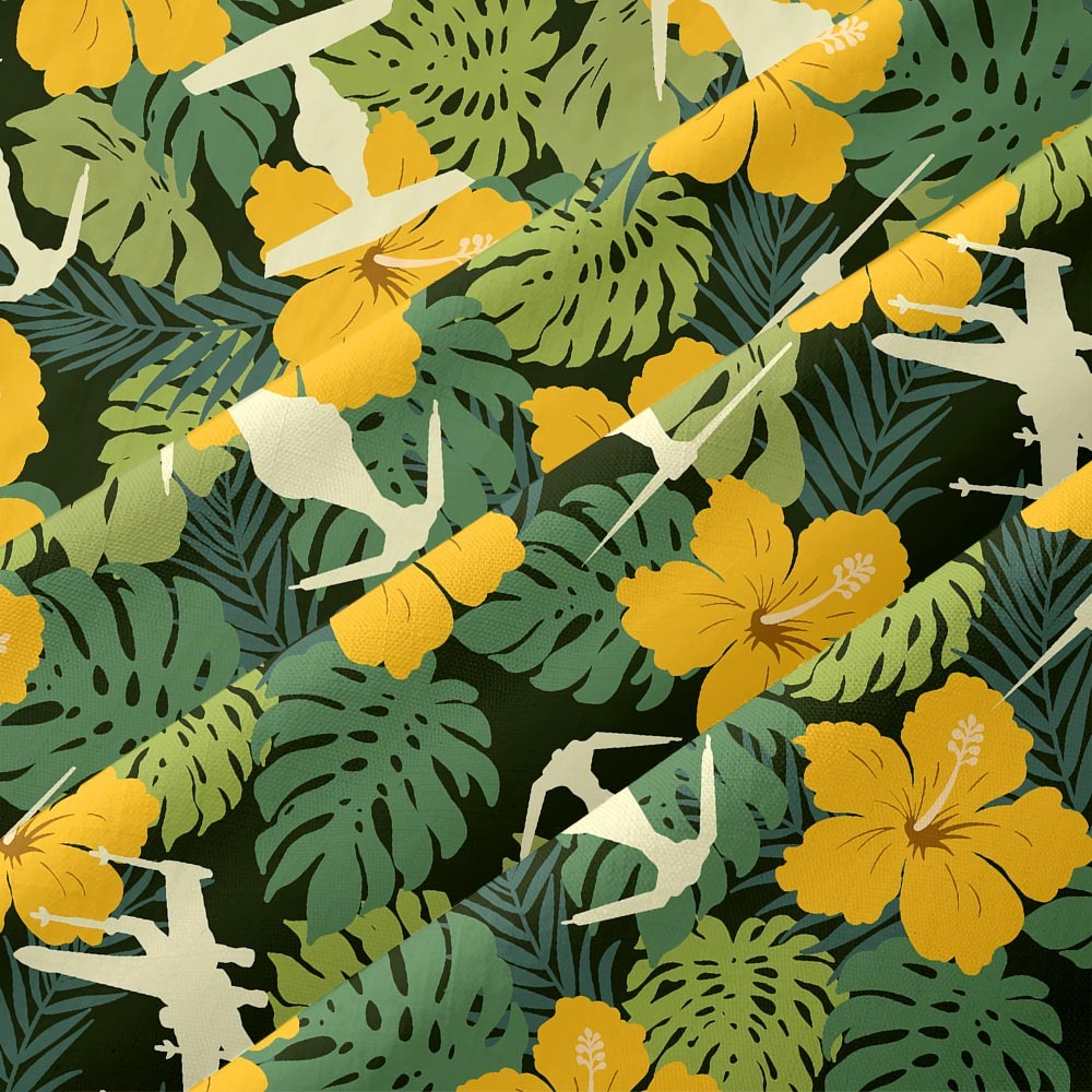 Tropical Starfighter Button Up Pocket Shirt