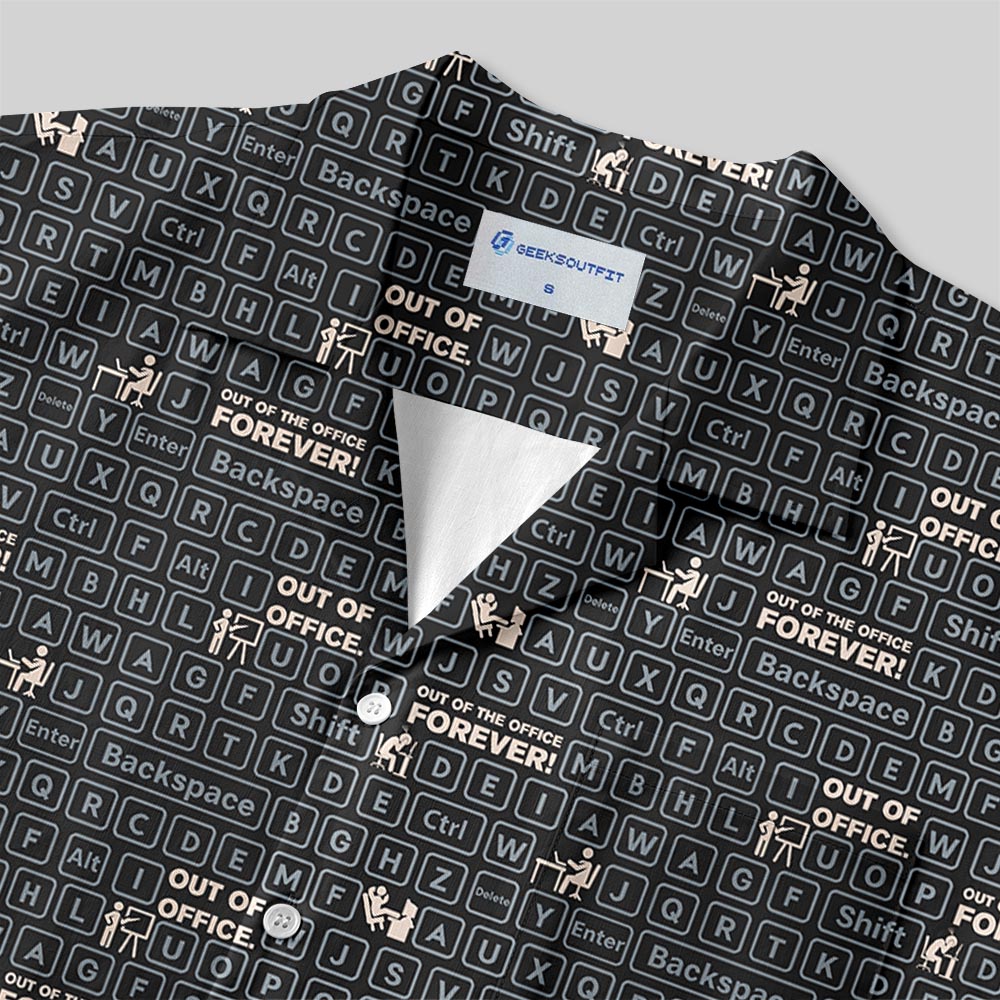 Out of Office Black Button Up Pocket Shirt