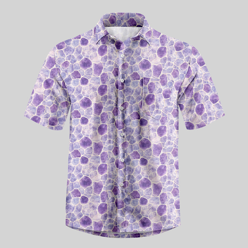 Cell Biology Purple Button Up Pocket Shirt