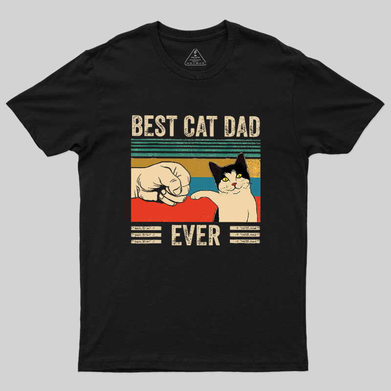 Best Cat Dad Ever Geek T-Shirt