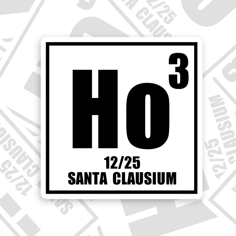 Santa Clausium HO x 3 Geek Sticker