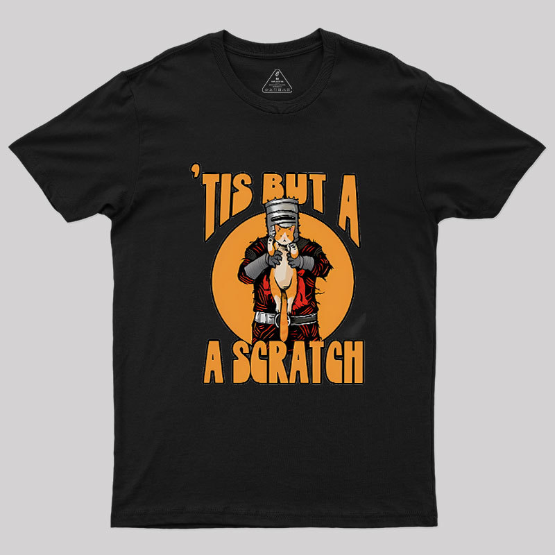 Tis But A Scratch The Black Knight Vs Cat Knight & Kitt Geek T-Shirt