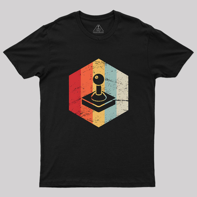 Vintage Arcade Joystick Icon Geek T-Shirt