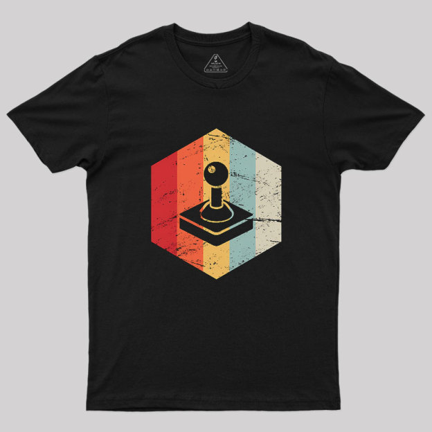 Vintage Arcade Joystick Icon Geek T-Shirt