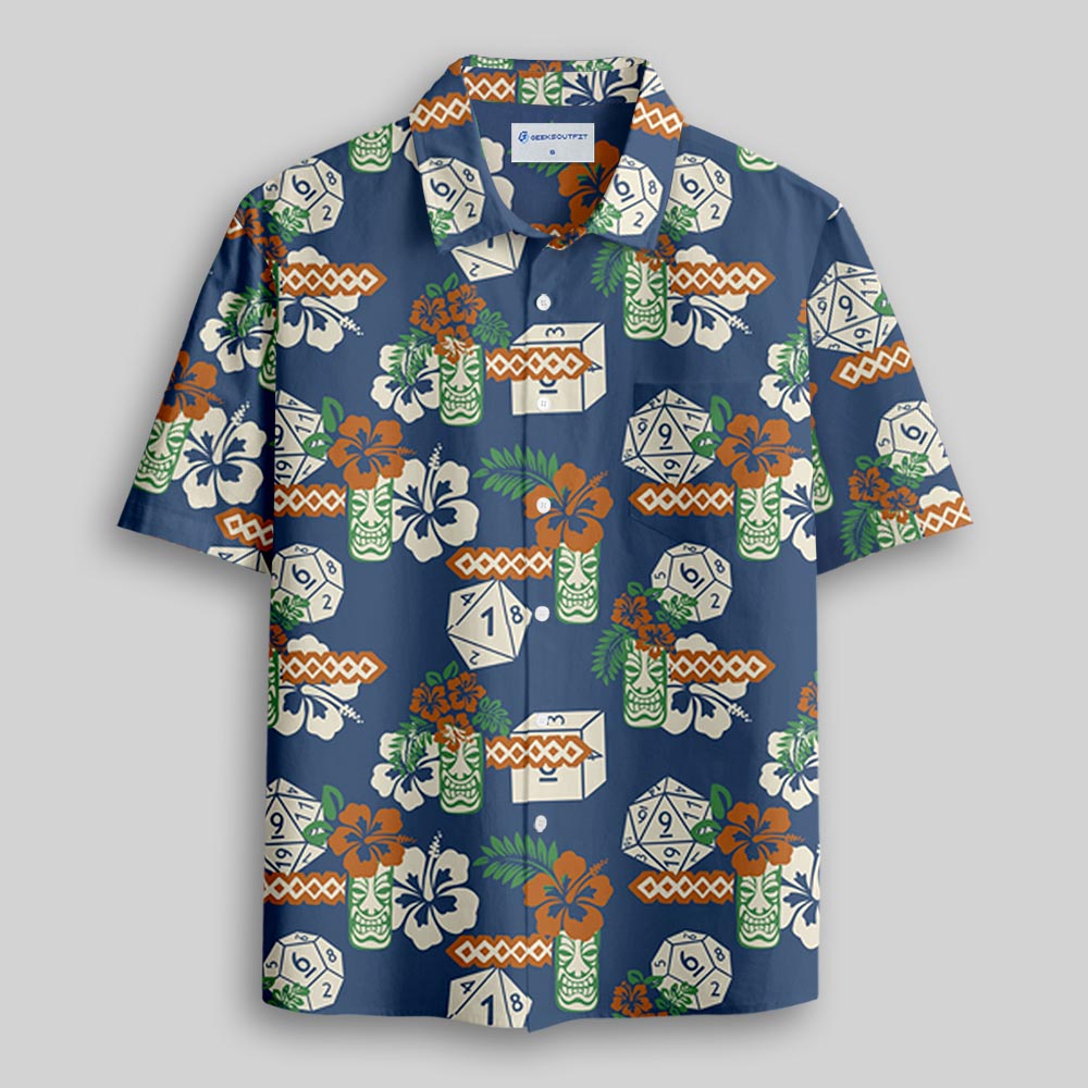 Dice & Tropics Hawaii Button Up Pocket Shirt