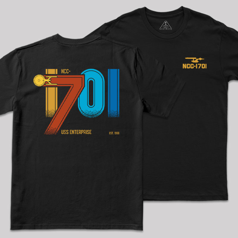 NCC-1701 Front and Back Printed Geek T-Shirt